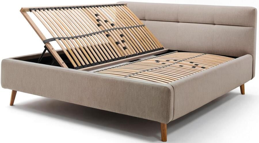 Meise.möbel Gestoffeerd bed Lotte met lattenbodem en bedkist - Foto 8