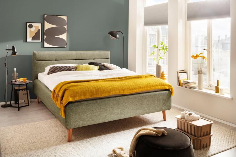 Meise.möbel Gestoffeerd bed Lotte met lattenbodem en bedkist - Foto 12