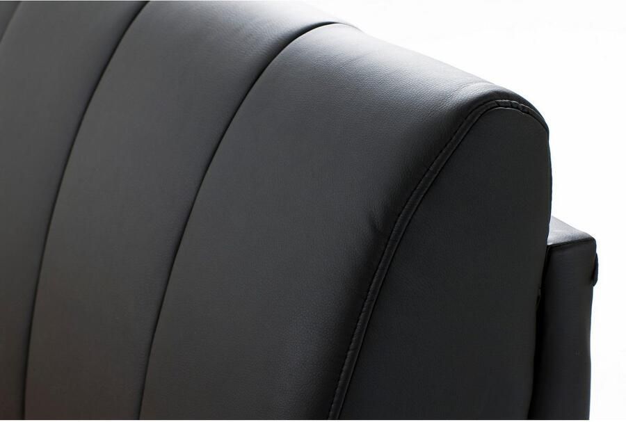 Meise Mobel Meise Möbel Bern Gestoffeerd bed metalen basis met chroom look hoofdeinde glad kunstleer - Foto 2