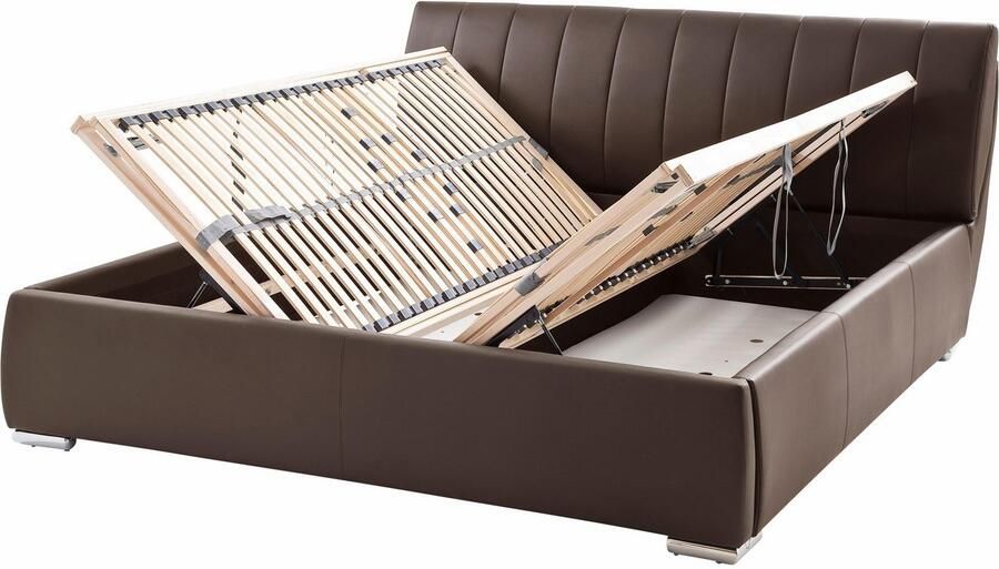 Meise EMOB Bed met opbergruimte Davos 180x200 bruin Gestoffeerde tweepersoonsbedden Bruin Hout; Kunstleer; Spaanplaat Gestoffeerde tweepersoonsbedden Tweepersoons Normaal bed Op voorraad - Foto 6