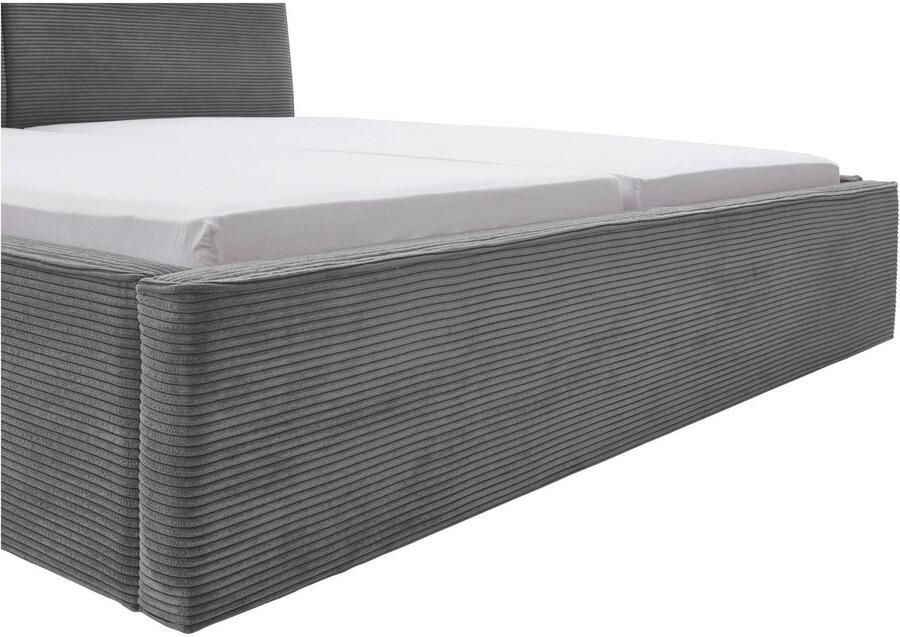 Meise Mobel Meise Möbel Magnum gestoffeerd bed houten lattenbodem zwart - Foto 3