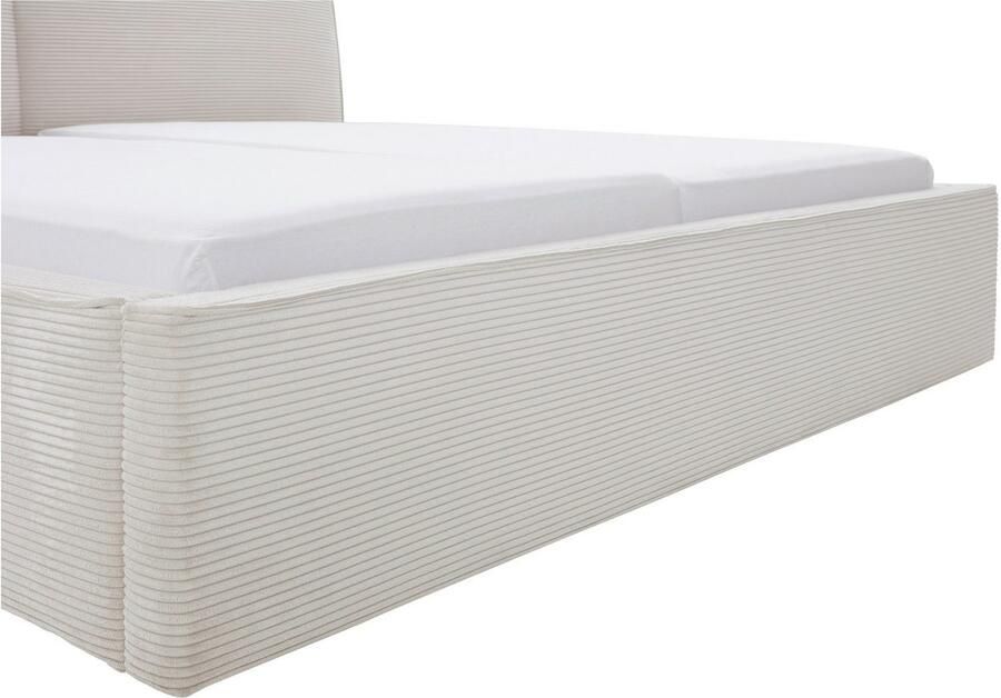 Meise EMOB Tweepersoonsbed Mitoma 160 x 200 cm Beigekleurig design Gestoffeerde tweepersoonsbedden Beige Stof Gestoffeerde tweepersoonsbedden Tweepersoons Normaal bed Op voorraad - Foto 3