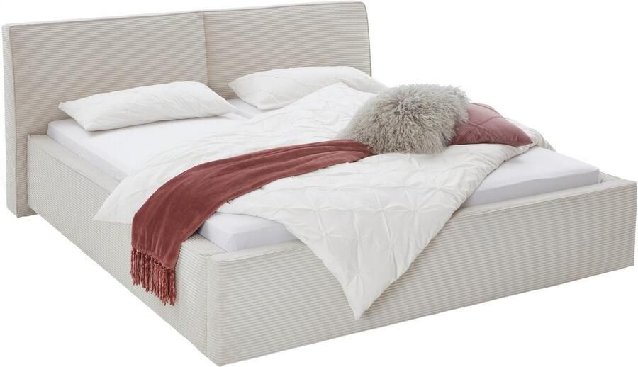 Meise EMOB Tweepersoonsbed Mitoma 160 x 200 cm Beigekleurig design Gestoffeerde tweepersoonsbedden Beige Stof Gestoffeerde tweepersoonsbedden Tweepersoons Normaal bed Op voorraad - Foto 6