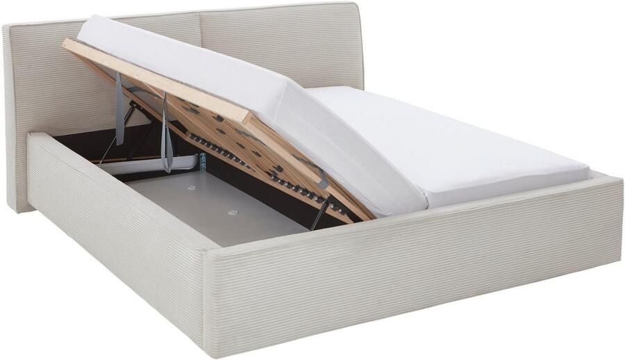 Meise EMOB Tweepersoonsbed Mitoma 160 x 200 cm Beigekleurig design Gestoffeerde tweepersoonsbedden Beige Stof Gestoffeerde tweepersoonsbedden Tweepersoons Normaal bed Op voorraad - Foto 8