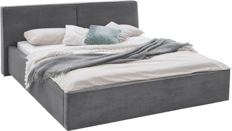 Meise Mobel Meise Möbel Magnum gestoffeerd bed houten lattenbodem zwart - Foto 7