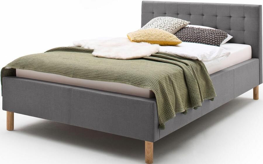 Meise EMOB Bed Marilou 120x200 grijs Gestoffeerde twijfelaarbedden Grijs Polyester Gestoffeerde twijfelaarbedden Twijfelaar (120 cm breed) Normaal bed Op voorraad - Foto 5
