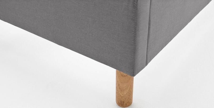 Meise EMOB Bed Marilou 120x200 grijs Gestoffeerde twijfelaarbedden Grijs Polyester Gestoffeerde twijfelaarbedden Twijfelaar (120 cm breed) Normaal bed Op voorraad - Foto 6