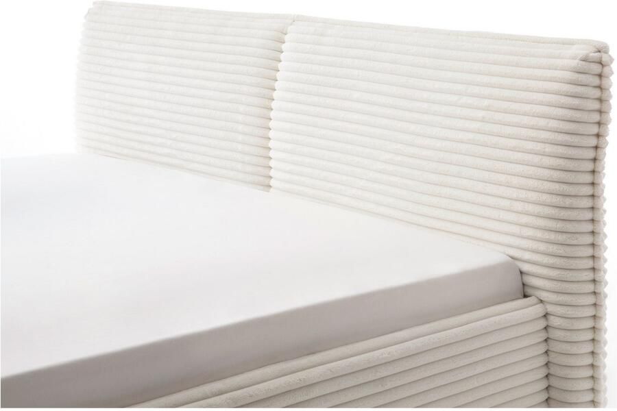 Meise EMOB Tweepersoonsbed Rasmus 180 x 200 cm Lichtbeige ontwerp Gestoffeerde tweepersoonsbedden Beige Stof Gestoffeerde tweepersoonsbedden Tweepersoons Normaal bed Op voorraad - Foto 7