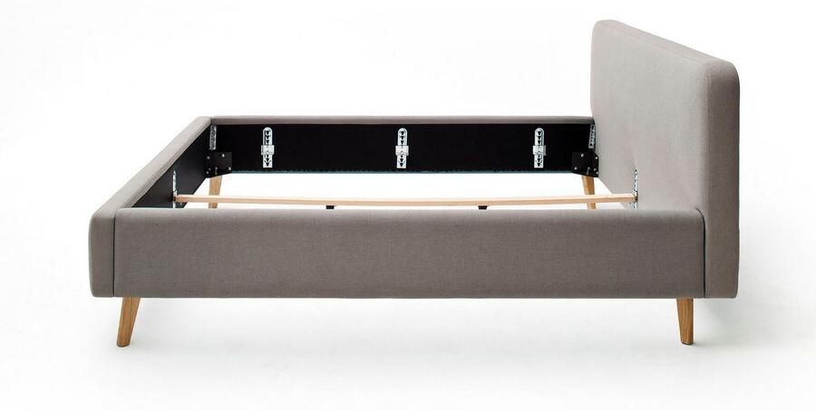 Meise EMOB Gestoffeerd bed Tony 180x200 ijsblauw Gestoffeerde tweepersoonsbedden Blauw Textiel; Polyester Gestoffeerde tweepersoonsbedden Tweepersoons Normaal bed Op voorraad - Foto 4