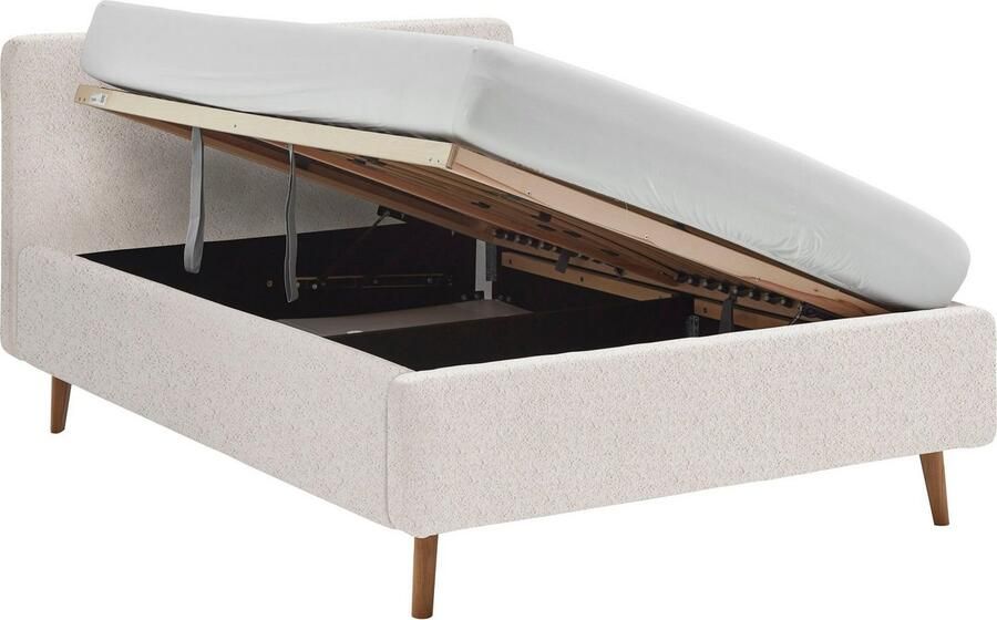 Meise EMOB Bed Dalila 140x200cm teddystof met opbergruimte wit Gestoffeerde tweepersoonsbedden Wit Polyester Gestoffeerde tweepersoonsbedden Tweepersoons Normaal bed Op voorraad - Foto 9