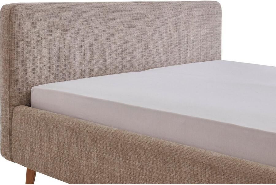 Meise Mobel Meise Möbel Mattis gestoffeerd bed houten basis hoofdbord glad - Foto 10