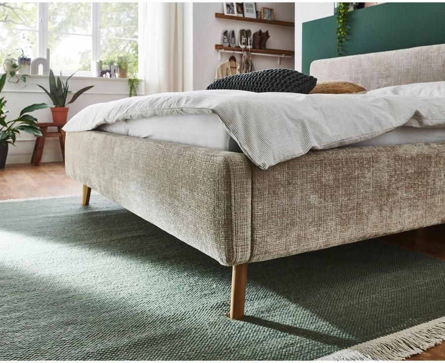 Meise EMOB Tweepersoonsbed Younes 180x200cm met opbergruimte beige Gestoffeerde tweepersoonsbedden Beige Polyester; Katoen Gestoffeerde tweepersoonsbedden Tweepersoons Normaal bed Op voorraad