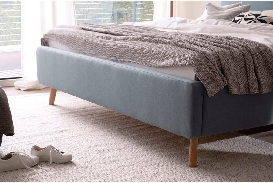 Meise EMOB Tweepersoonsbed Tony 180x200cm met opbergruimte ijsblauw Gestoffeerde tweepersoonsbedden Blauw Polyester Gestoffeerde tweepersoonsbedden Tweepersoons Normaal bed Op voorraad - Foto 6