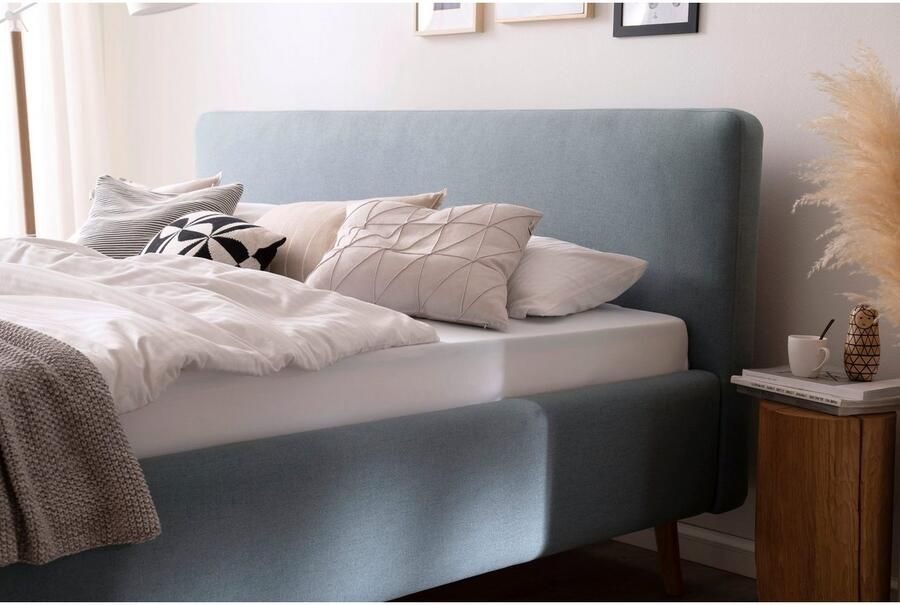 Meise EMOB Tweepersoonsbed Tony 180x200cm met opbergruimte ijsblauw Gestoffeerde tweepersoonsbedden Blauw Polyester Gestoffeerde tweepersoonsbedden Tweepersoons Normaal bed Op voorraad - Foto 7