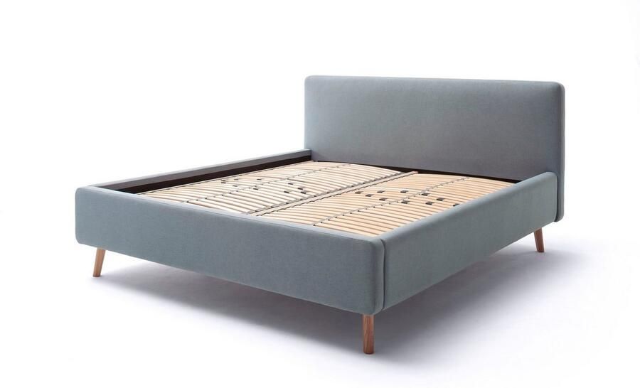 Meise EMOB Tweepersoonsbed Tony 180x200cm met opbergruimte ijsblauw Gestoffeerde tweepersoonsbedden Blauw Polyester Gestoffeerde tweepersoonsbedden Tweepersoons Normaal bed Op voorraad - Foto 13