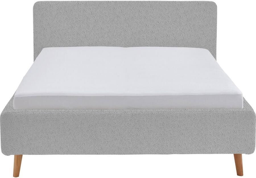 Meise Mobel Meise Möbel Mattis gestoffeerd bed houten basis hoofdbord glad - Foto 3