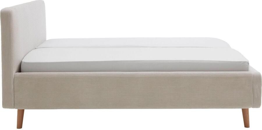 Meise EMOB Gestoffeerd bed Madras 140x200cm ribfluweel beige Gestoffeerde tweepersoonsbedden Beige Velours; Polyester Gestoffeerde tweepersoonsbedden Tweepersoons Normaal bed Op voorraad - Foto 9