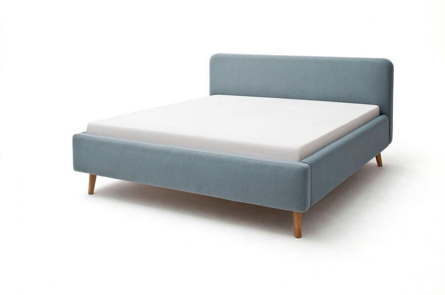 Meise EMOB Gestoffeerd bed Tony 160x200 ijsblauw Gestoffeerde tweepersoonsbedden Blauw Textiel; Polyester Gestoffeerde tweepersoonsbedden Tweepersoons Normaal bed Op voorraad - Foto 9