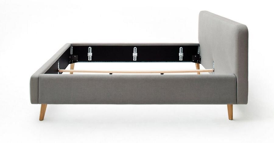 Meise Mobel Meise Möbel Mattis gestoffeerd bed houten basis hoofdbord glad - Foto 17