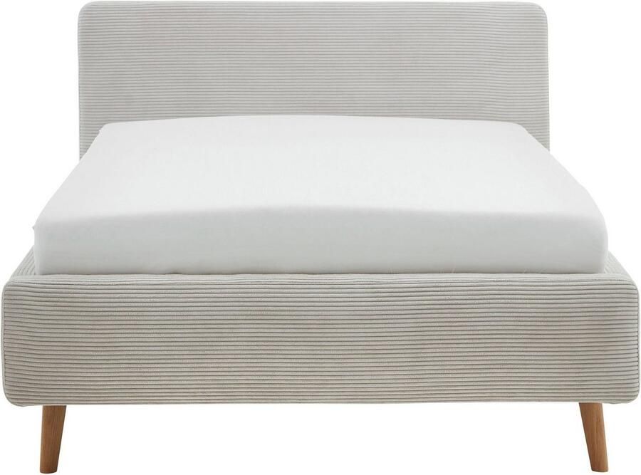 Meise EMOB Bed Madras 140x200cm met opbergruimte ribfluweel beige Gestoffeerde tweepersoonsbedden Beige Velours; Polyester Gestoffeerde tweepersoonsbedden Tweepersoons Normaal bed Op voorraad - Foto 3
