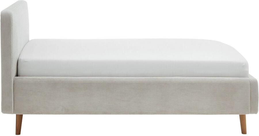 Meise EMOB Bed Madras 140x200cm met opbergruimte ribfluweel beige Gestoffeerde tweepersoonsbedden Beige Velours; Polyester Gestoffeerde tweepersoonsbedden Tweepersoons Normaal bed Op voorraad - Foto 10