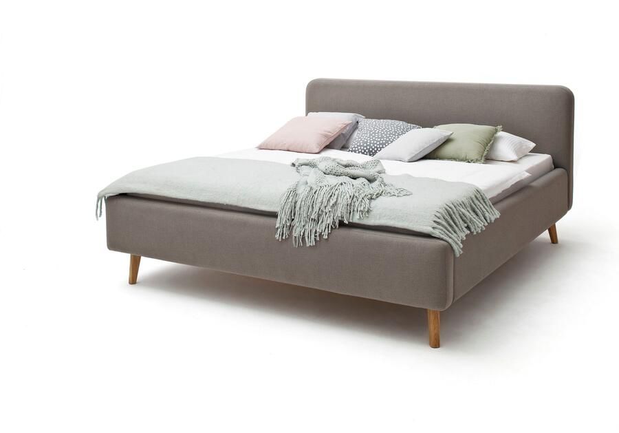 Meise EMOB Gestoffeerd bed Tony 180x200 ijsblauw Gestoffeerde tweepersoonsbedden Blauw Textiel; Polyester Gestoffeerde tweepersoonsbedden Tweepersoons Normaal bed Op voorraad - Foto 2