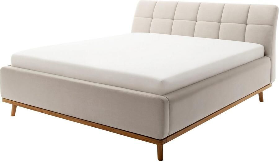 Meise EMOB Gecapitonneerd bed Cézanne 160x200cm met opbergruimte beige eik Gestoffeerde tweepersoonsbedden Beige Polyester Gestoffeerde tweepersoonsbedden Tweepersoons Normaal bed Op voorraad - Foto 11