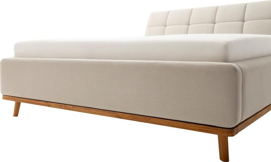 Meise EMOB Gecapitonneerd bed Cézanne 160x200cm met opbergruimte beige eik Gestoffeerde tweepersoonsbedden Beige Polyester Gestoffeerde tweepersoonsbedden Tweepersoons Normaal bed Op voorraad - Foto 13