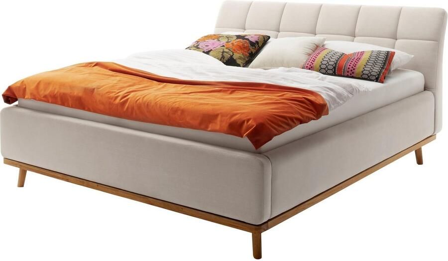 Meise EMOB Gecapitonneerd bed Cézanne 160x200cm met opbergruimte beige eik Gestoffeerde tweepersoonsbedden Beige Polyester Gestoffeerde tweepersoonsbedden Tweepersoons Normaal bed Op voorraad - Foto 14