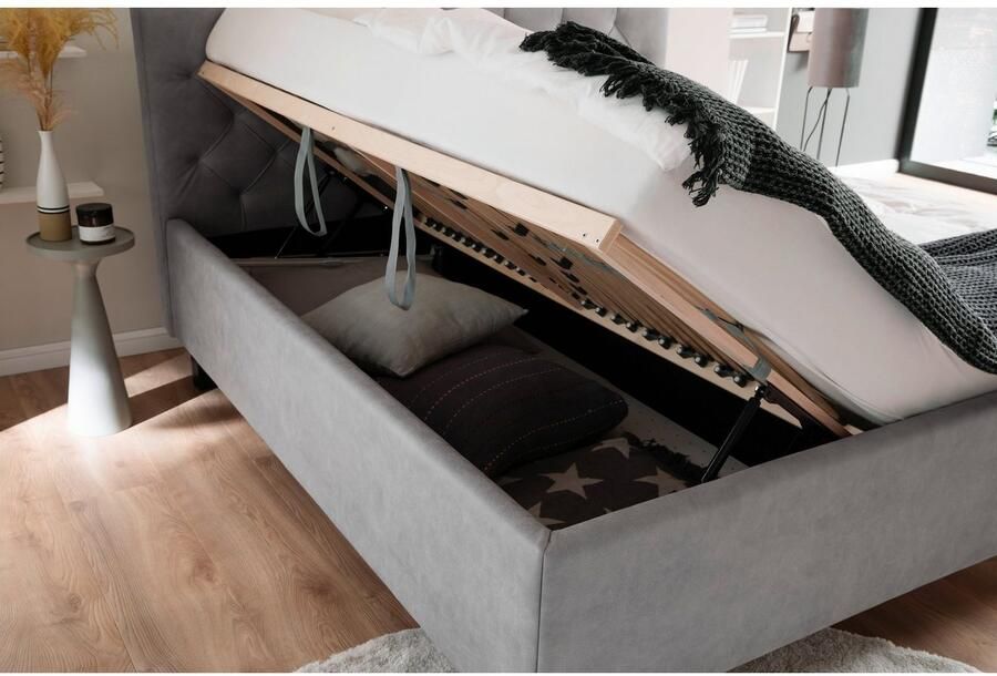 Meise.möbel Gestoffeerd bed Sanremo met bedkist - Foto 5