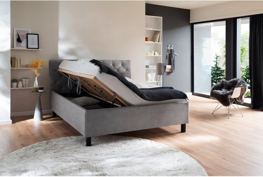 Meise.möbel Gestoffeerd bed Sanremo met bedkist - Foto 7