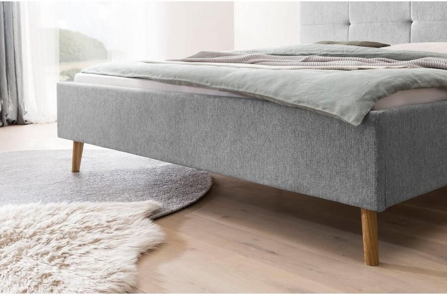Meise.möbel Gestoffeerd bed Smart Hoofdbord met knoopdetails verkrijgbaar in twee maten - Foto 7