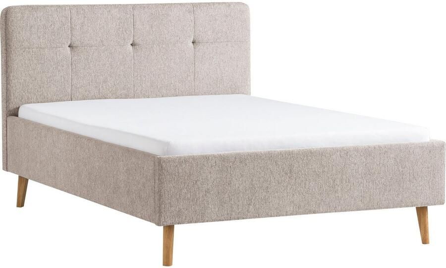 Meise.möbel Gestoffeerd bed Smart Hoofdbord met knoopdetails verkrijgbaar in twee maten - Foto 8