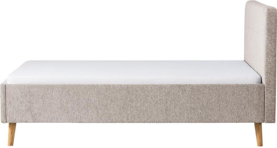 Meise.möbel Gestoffeerd bed Smart Hoofdbord met knoopdetails verkrijgbaar in twee maten - Foto 9