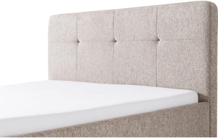 Meise.möbel Gestoffeerd bed Smart Hoofdbord met knoopdetails verkrijgbaar in twee maten - Foto 7