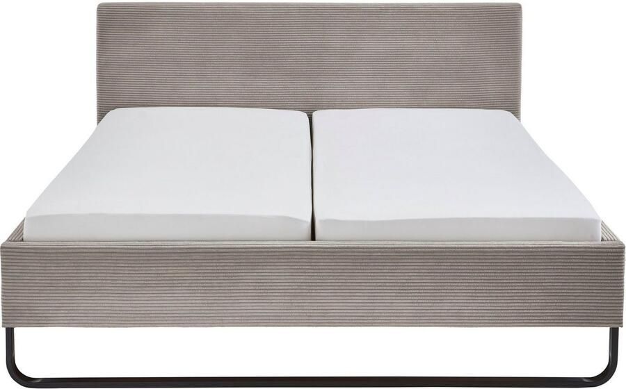 Meise EMOB Tweepersoonsbed Velma 180x200cm ribfluweel taupe Gestoffeerde tweepersoonsbedden Taupe Textiel Gestoffeerde tweepersoonsbedden Tweepersoons Normaal bed Op voorraad - Foto 7