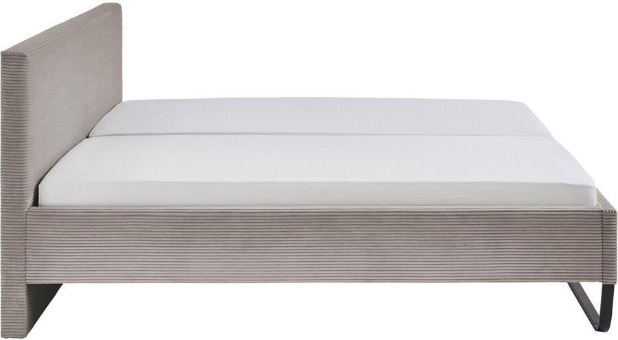 Meise EMOB Tweepersoonsbed Velma 180x200cm ribfluweel taupe Gestoffeerde tweepersoonsbedden Taupe Textiel Gestoffeerde tweepersoonsbedden Tweepersoons Normaal bed Op voorraad - Foto 9