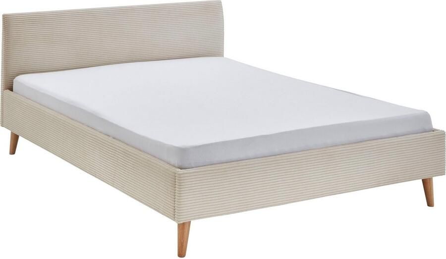 Meise Mobel Meise Möbel Wicki gestoffeerd bed houten basis hoofdbord glad 140x200 cm beige - Foto 5