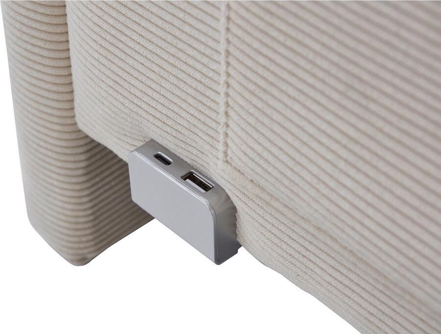 Meise.möbel Kinderledikant Blauw Bekleed bed naar keuze met bedkist tienerbed inclusief USB-aansluiting - Foto 2