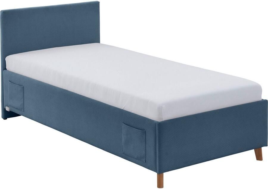 Meise.möbel Kinderledikant Blauw Bekleed bed naar keuze met bedkist tienerbed inclusief USB-aansluiting - Foto 6