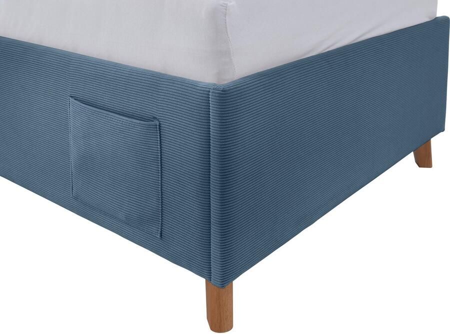 Meise.möbel Kinderledikant Blauw Bekleed bed naar keuze met bedkist tienerbed inclusief USB-aansluiting - Foto 2