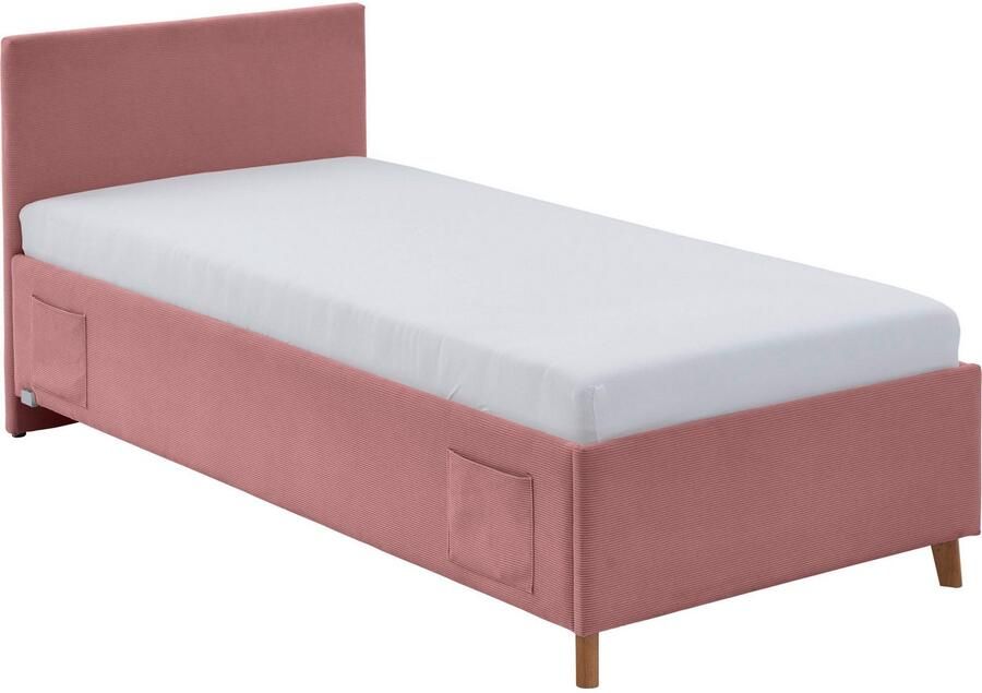 Meise.möbel Kinderledikant Blauw Bekleed bed naar keuze met bedkist tienerbed inclusief USB-aansluiting - Foto 4