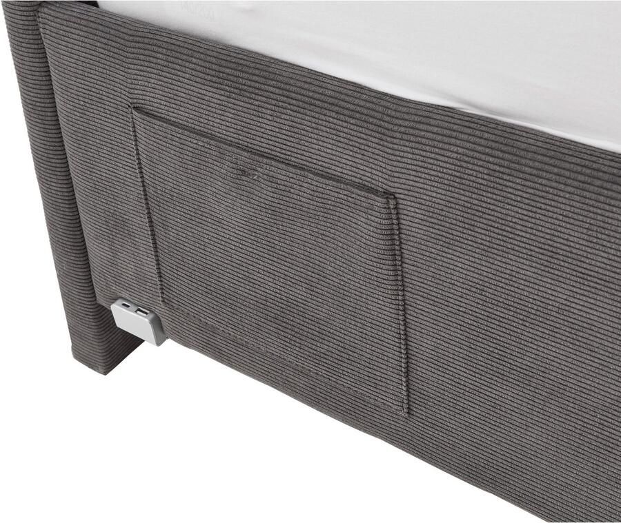 Meise EMOB Eenpersoonsbed Cool 120 x 200 cm Antraciet Gestoffeerde twijfelaarbedden Antraciet Stof Gestoffeerde twijfelaarbedden Twijfelaar (120 cm breed) Normaal bed Op voorraad - Foto 2