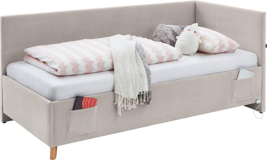 Meise Eenpersoonsbed Cool 90 x 200 cm Nata-design Gestoffeerde eenpersoonsbedden Beige Stof Gestoffeerde eenpersoonsbedden Eenpersoons Normaal bed - Foto 8