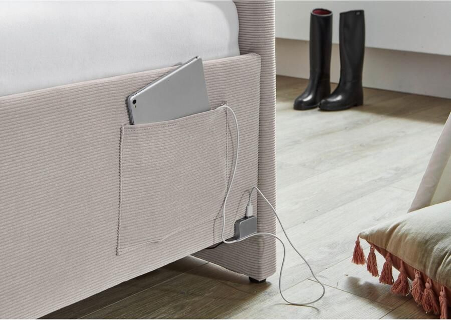 Meise Eenpersoonsbed Cool 90 x 200 cm Nata-design Gestoffeerde eenpersoonsbedden Beige Stof Gestoffeerde eenpersoonsbedden Eenpersoons Normaal bed - Foto 5