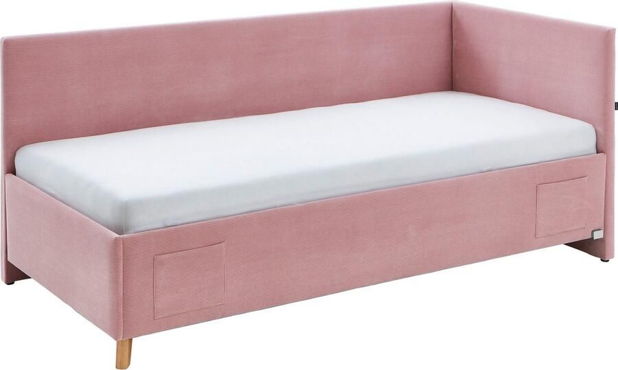 Meise EMOB Eenpersoonsbed Cool Met rugleuning 90 x 200 cm Roze design Gestoffeerde eenpersoonsbedden Roze Stof Gestoffeerde eenpersoonsbedden Eenpersoons Normaal bed Op voorraad - Foto 9