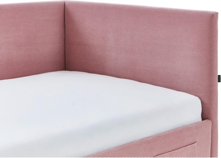 Meise EMOB Eenpersoonsbed Cool Met rugleuning 90 x 200 cm Roze design Gestoffeerde eenpersoonsbedden Roze Stof Gestoffeerde eenpersoonsbedden Eenpersoons Normaal bed Op voorraad - Foto 4