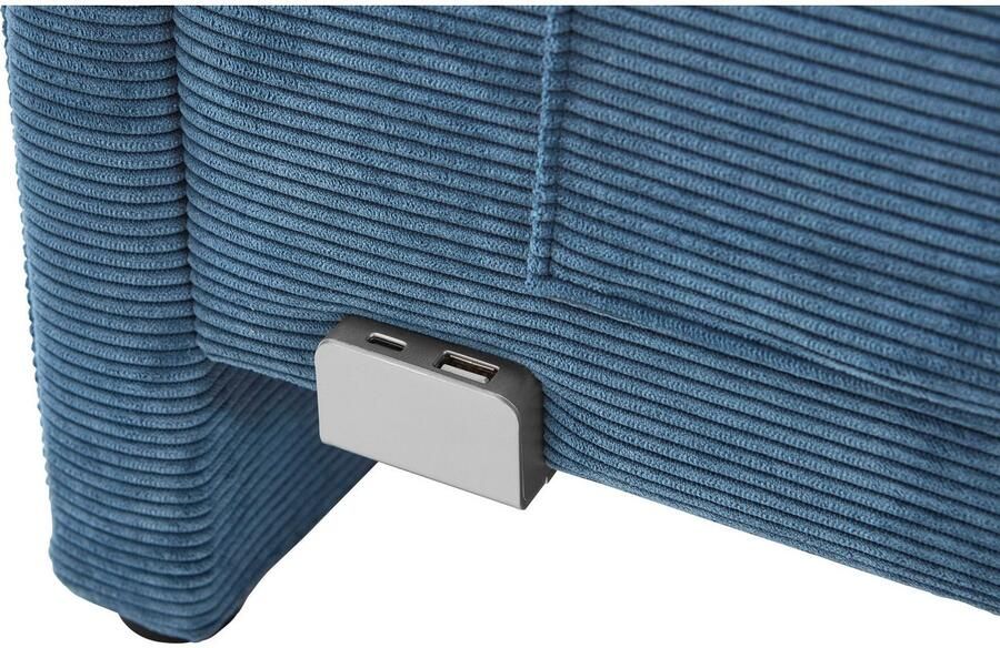 Meise EMOB Eenpersoonsbed Cool Met rugleuning 90 x 200 cm Blauw design Gestoffeerde eenpersoonsbedden Blauw Stof Gestoffeerde eenpersoonsbedden Eenpersoons Normaal bed Op voorraad - Foto 7