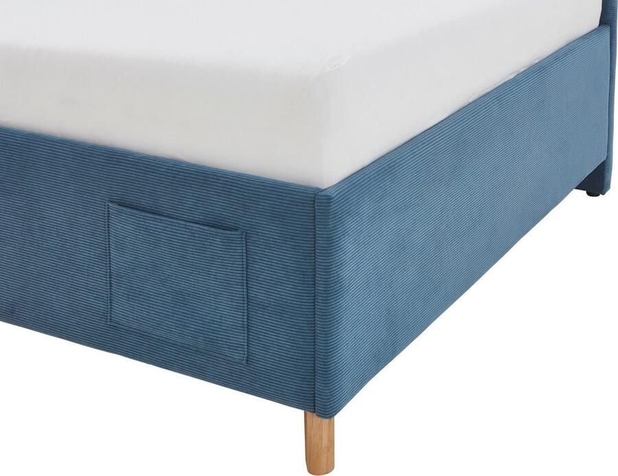 Meise EMOB Eenpersoonsbed Cool Met rugleuning 90 x 200 cm Blauw design Gestoffeerde eenpersoonsbedden Blauw Stof Gestoffeerde eenpersoonsbedden Eenpersoons Normaal bed Op voorraad - Foto 3