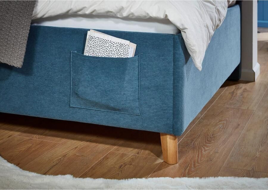 Meise EMOB Eenpersoonsbed Cool Met rugleuning 90 x 200 cm Blauw design Gestoffeerde eenpersoonsbedden Blauw Stof Gestoffeerde eenpersoonsbedden Eenpersoons Normaal bed Op voorraad - Foto 5